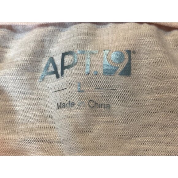 APT 9 Pink Top Gray Leopard Print Silver Stud SS Women L Flowy Bottom - Picture 4 of 6